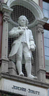 Photo of Jedediah Strutt's statue in St. Peters Street, Derby