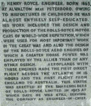 Statue original main inscription