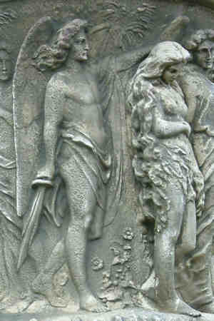 Close-up detail of the Greek Themed Urn