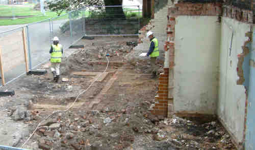 Archeologists find foundations of the oled west pavilion
